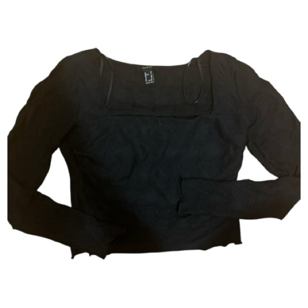 Forever 21 Black Long Sleeve Top